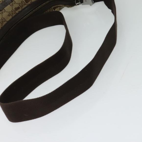 GUCCI GG Canvas Shoulder Bag Beige Silver - Picture 8 of 12